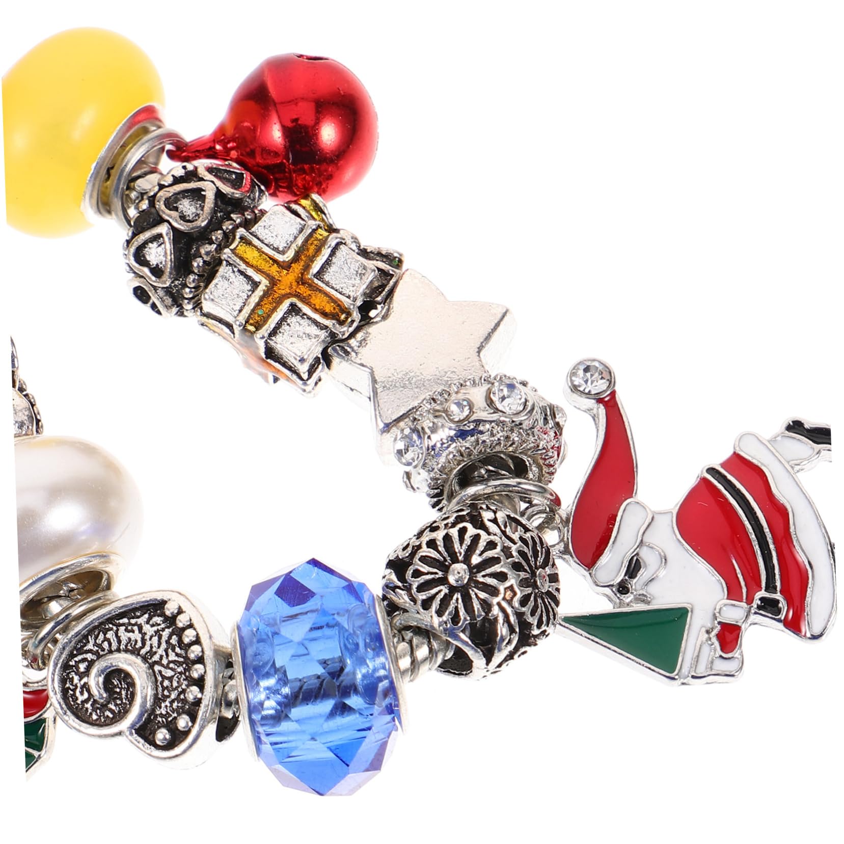 Tofficu 3 Juegos Pulsera navideña christmas ornaments complementos navideños accesorios navideños mini Llavero collar decoración de joyería de muñeca cadena de muñeca elegante aleación