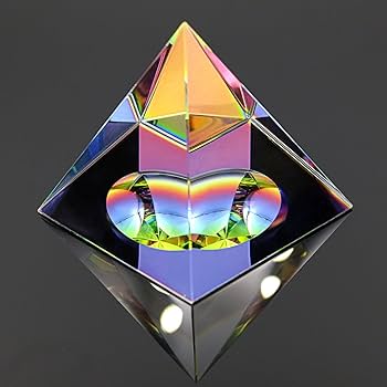 Amazon.com: OwnMy Crystal Pyramid Iridescent Suncatchers Crystal