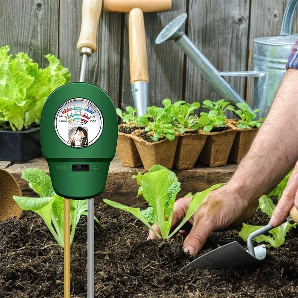 3 in 1 Soil Fertile PH Meter Humidity Tester Sensor Moist Test Analyzer Monitor Detector (Color : A, Size : One Size)