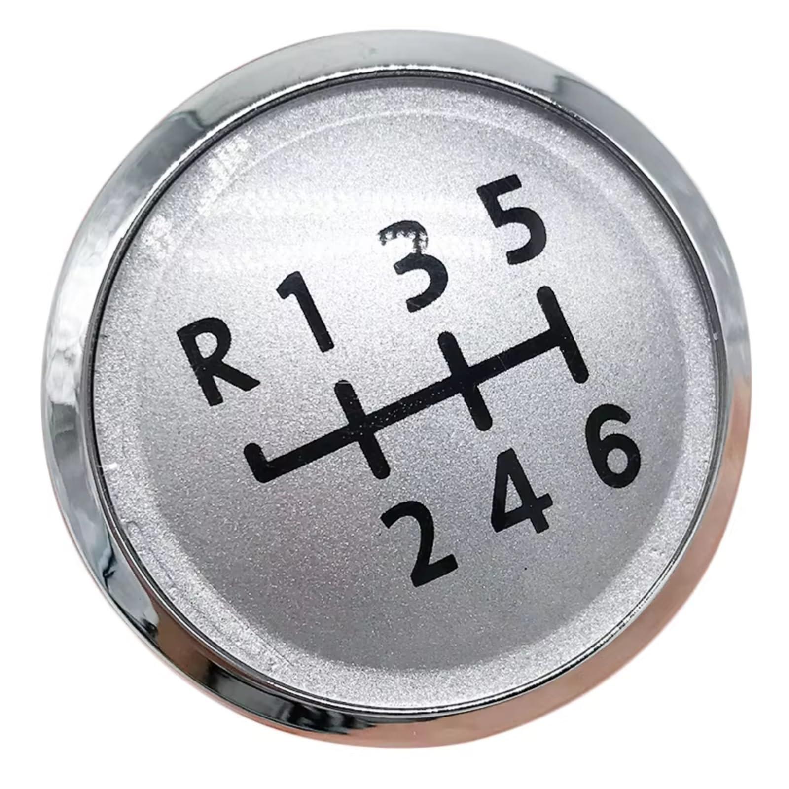 Hillar Silver 6 Speed Car Gear Stick Knob For Transporter T5 T5.1 Gp 2003-2011 5/6 Speed Gear Shift Knob Badge Emblem Cap Cover(Silver 6 Speed)