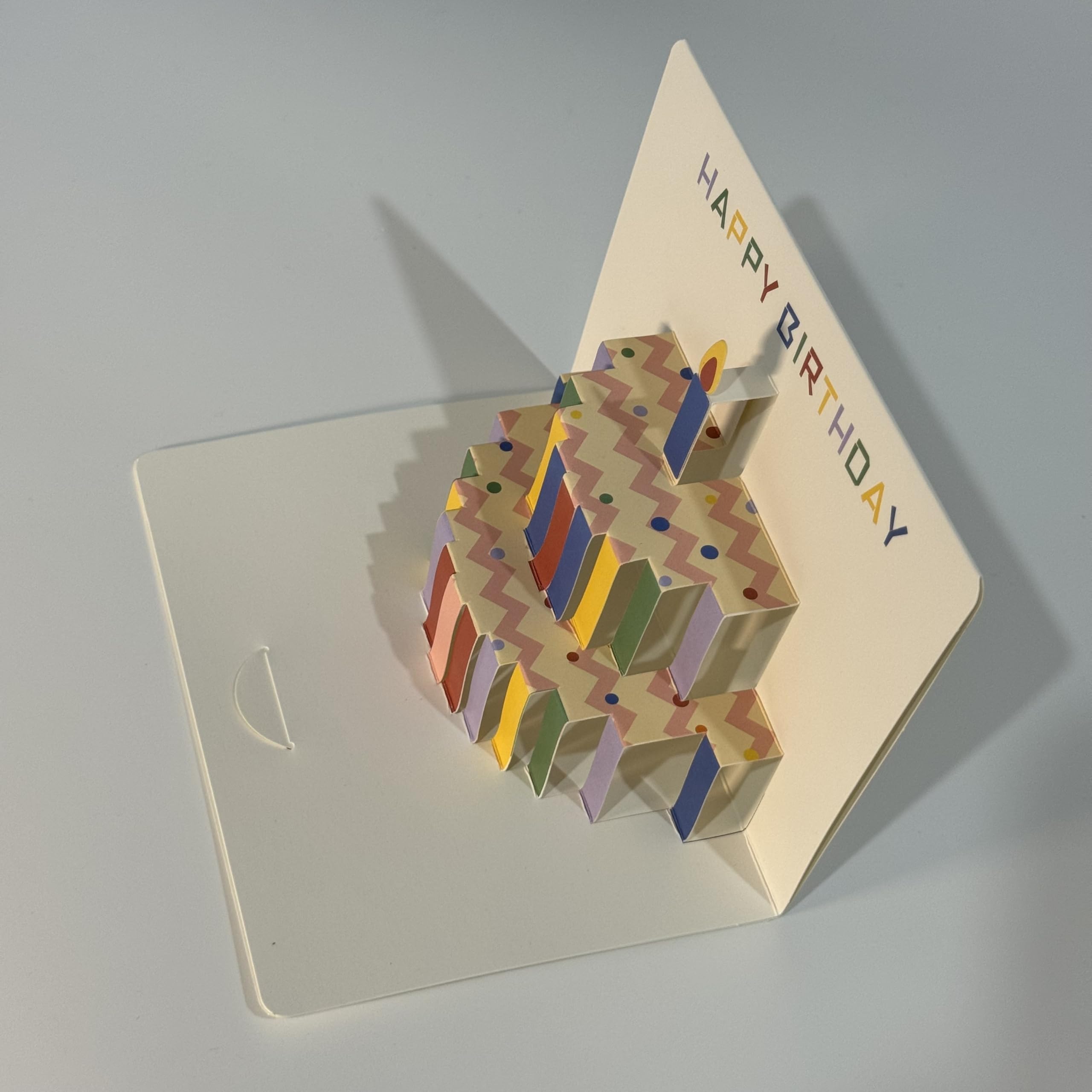 Tarjeta de cumpleaños, tarjetas de felicitación emergentes, tarjeta de felicitación 3D para cumpleaños para ella, él, mujeres y hombres, diseño de pastel de cumpleaños, color azul