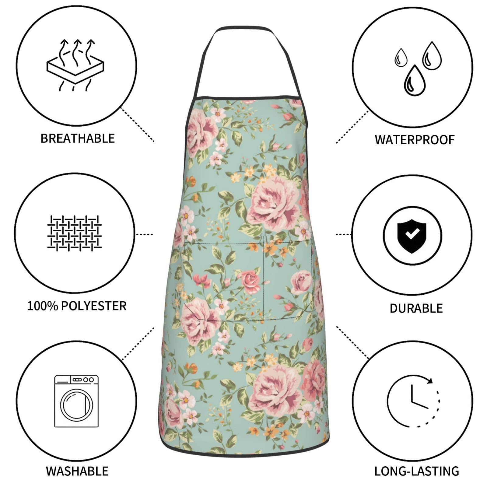 Juego de 5 manoplas de horno y agarraderas con delantal, manoplas de cocina de silicona, juego de soportes para ollas y guantes de horno