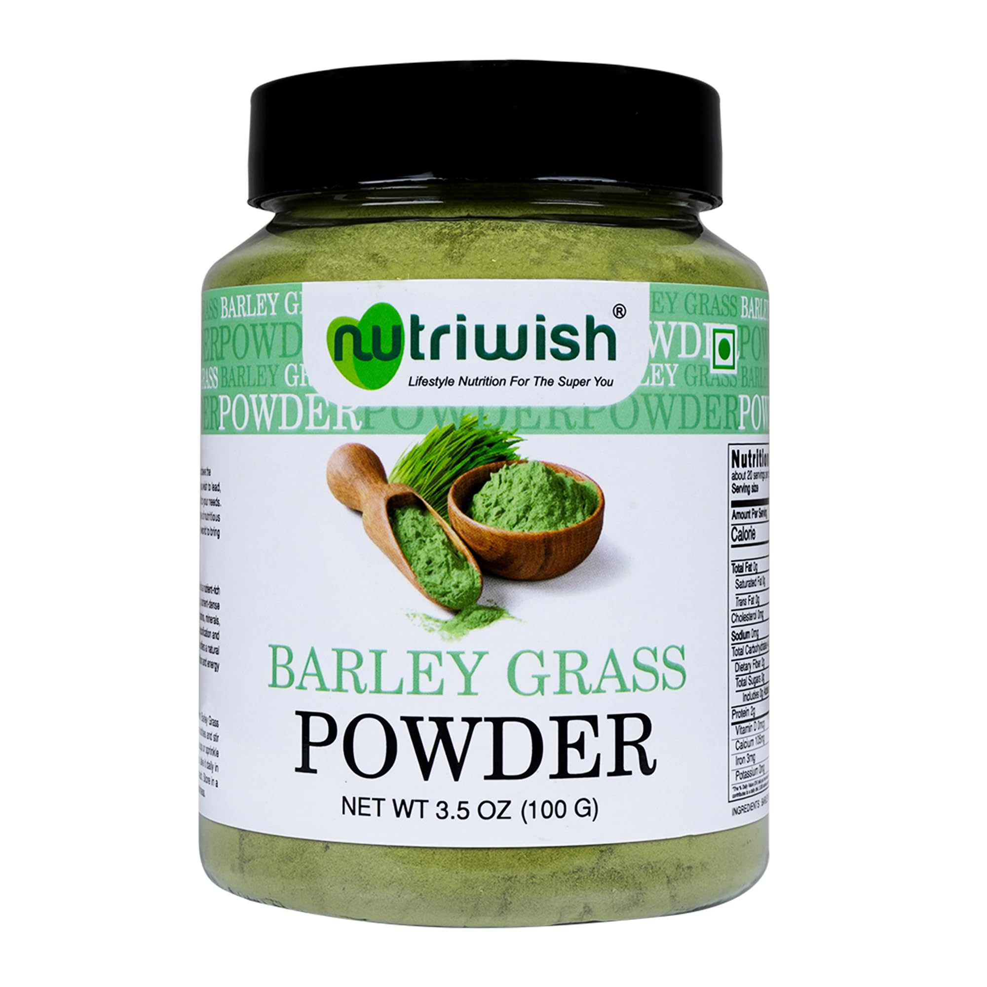 Nutriwish Barley Grass Powder, 100g| Pack of one | Barley Powder for Drinking | Immunity Booster (B01N1F69HS) Amazon Price History, Amazon Price Tracker