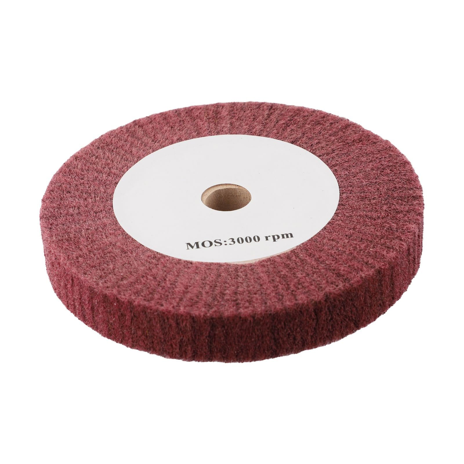 Roue De Polissage En Fibre De Nylon De 7,6 Cm - Tête De Polissage Non Tissée Pour Métal, Bois, Fer - 75 X 10 Mm - Fibre Grise