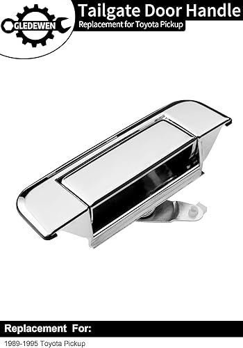 Miniatura 2 de Gledewen Manija de puerta trasera cromada, compatible con Toyota Pickup 1989-1995  6909089101, 6909089102, TO1915101, 690900K060 Cerradura de puerta