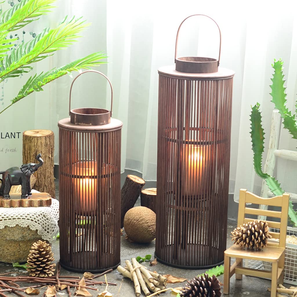 Podstawa świecy na zewnątrz od podłogi do sufitu retro świecznik dekoracyjne ozdoby świecznik lampa słupek nadaje się na piknik przyjęcie bankietowe dziedziniec świecznik (A)