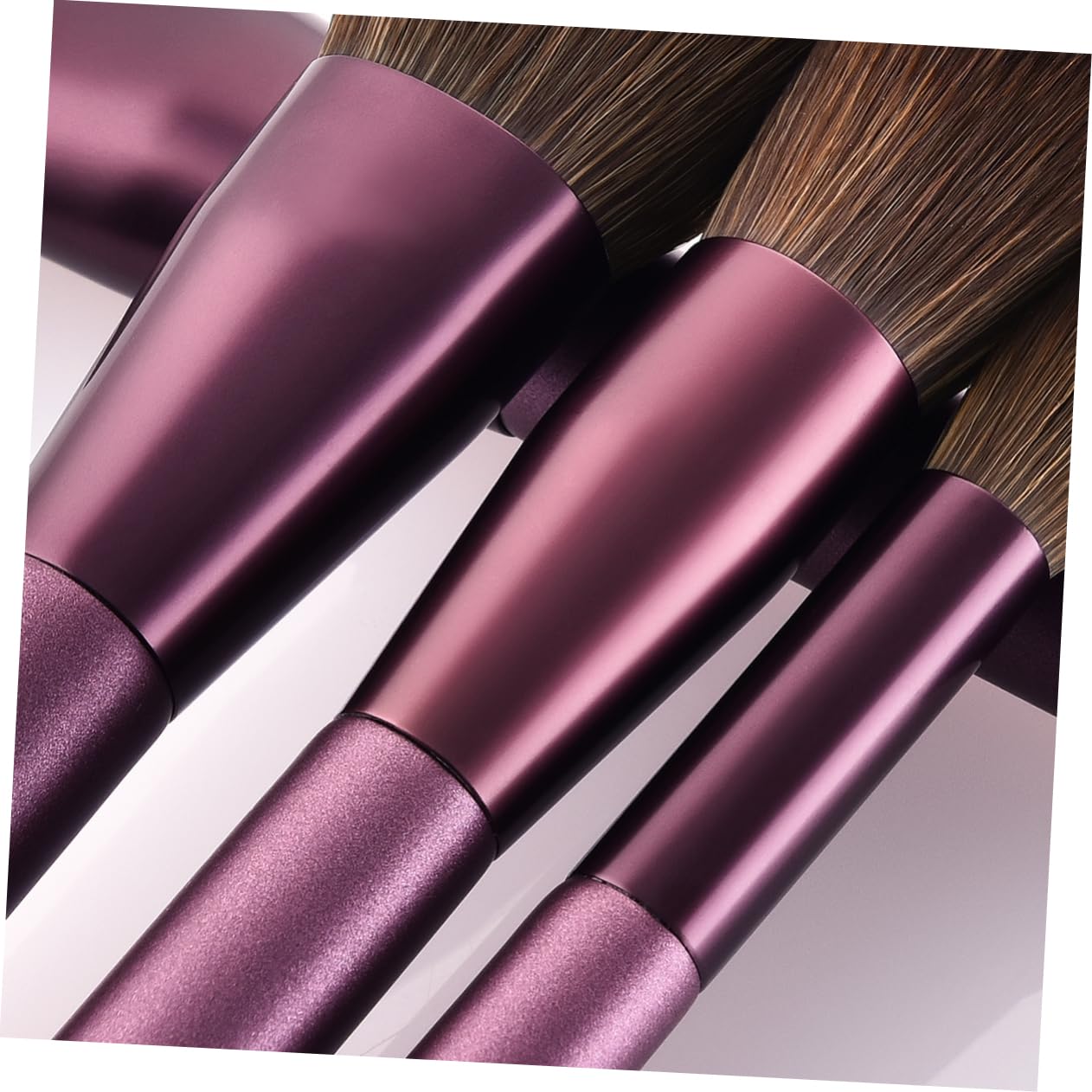 12 pezzi Pennelli Professionali con Setole Nylon e Legno Kit per Blush e Cosmetici Adatto per Donne e