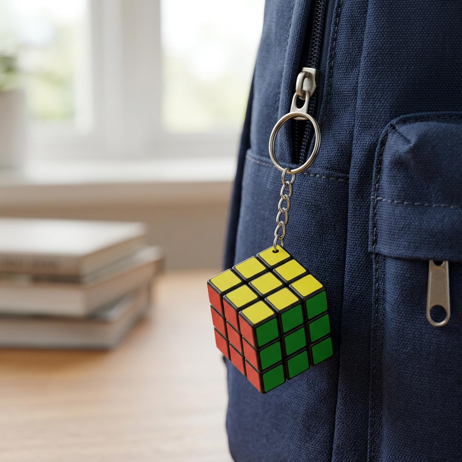 Mini Zauberwürfel Set, 20 Stück 3x3 Rubiks Cube, Stressabbau Konzentrationshilfe, Metall Schlüsselring für Erwachsene, Langlebige ABS Konstruktion