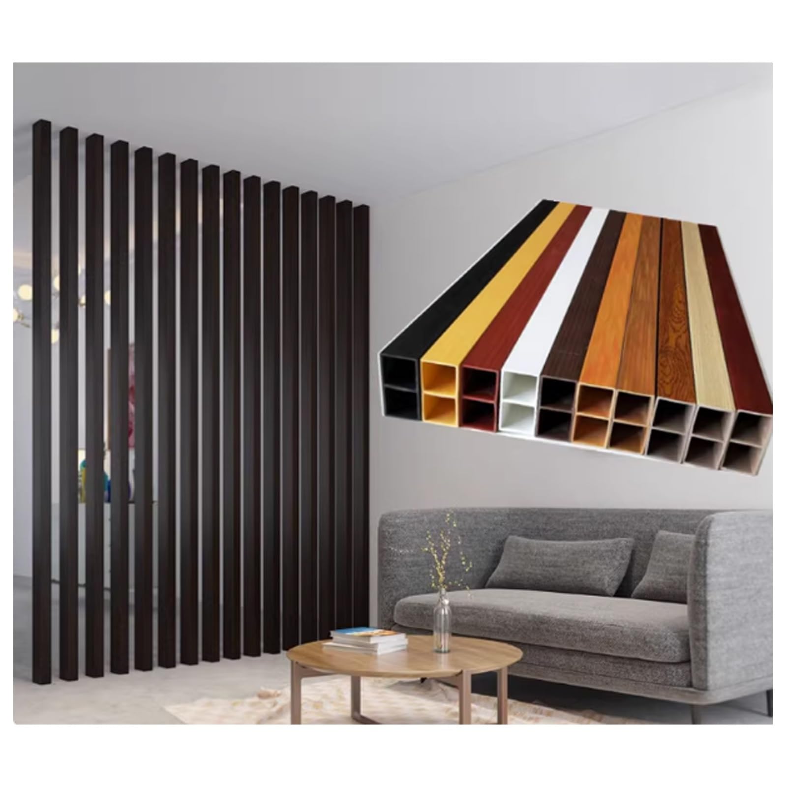 Floor to Ceiling Wall Post Partitions Screens， Adjustable Aluminum Floor to Ceiling Divider Screen Home Office 4-10pcs 100-230cm(6root,105cm/41.3in/3.44ft)