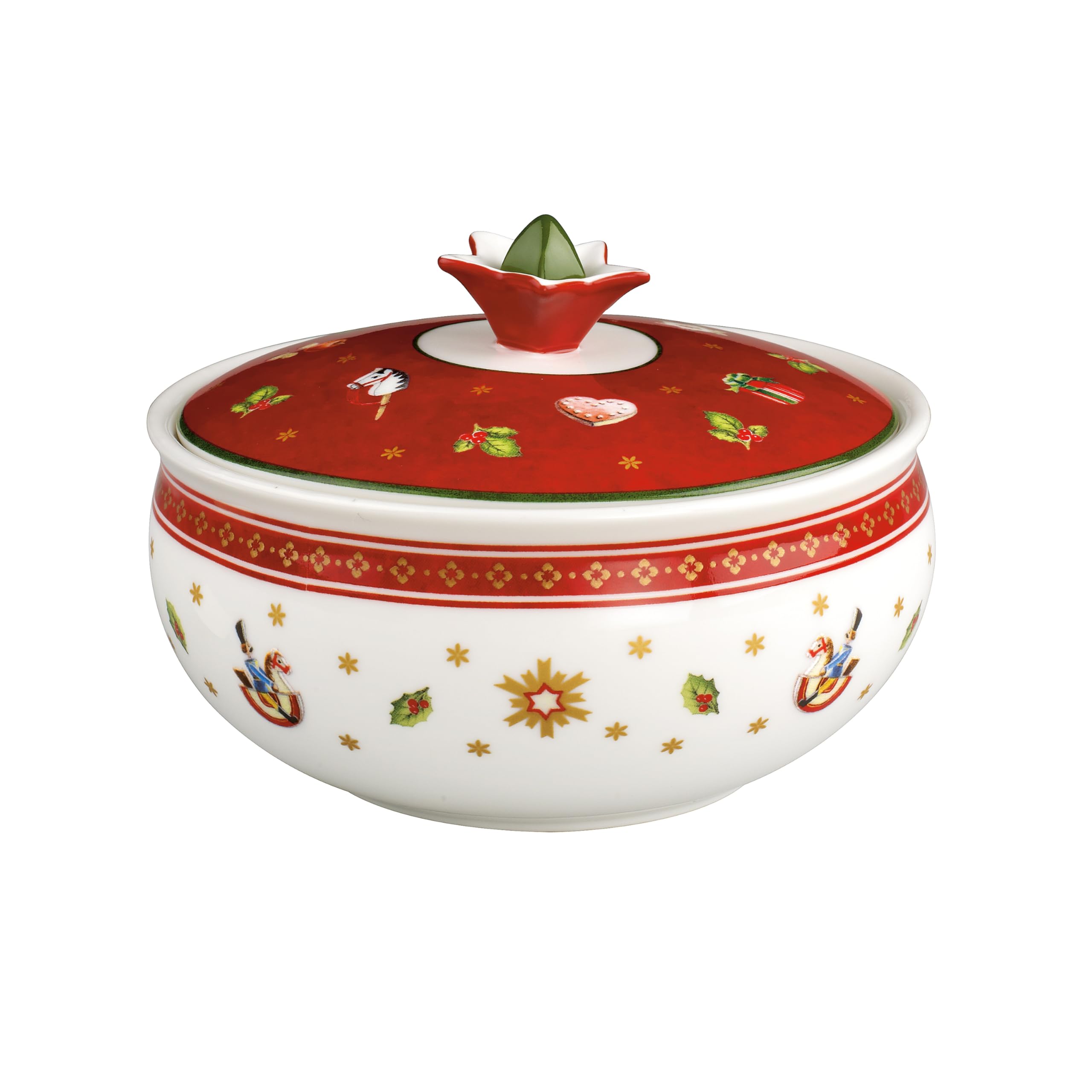 Villeroy & Boch Toy's Delight Sucrier, Porcelaine Premium, Blanc/Rouge