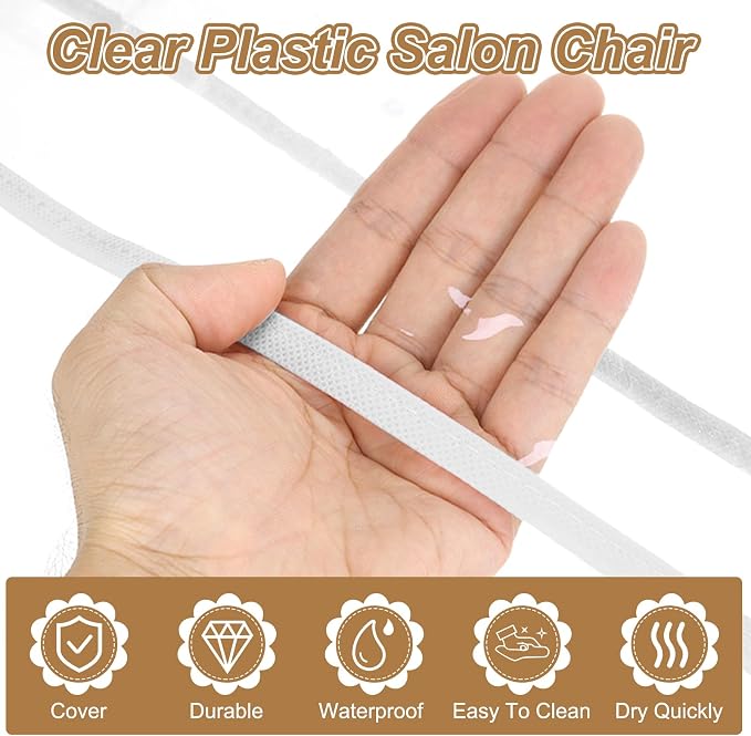 Funda para silla de salón transparente 20 x 16 x 5 pulg miniatura 5