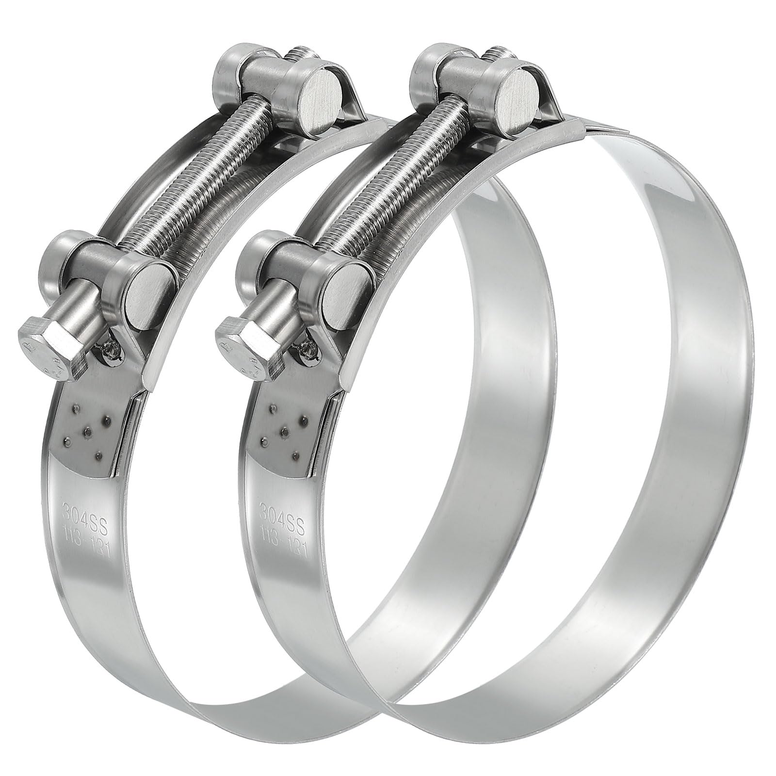 Collier de serrage 113-121 mm anti-fuite en inox 304 pour tuyaux et durites de radiateur