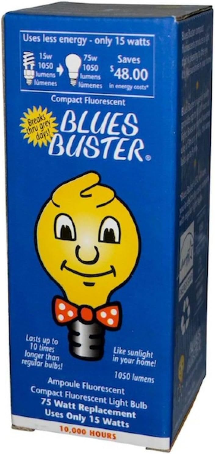 Blues Buster, Light Bulb Full Spectrum 15 Watt 75 Watt, 1 Count