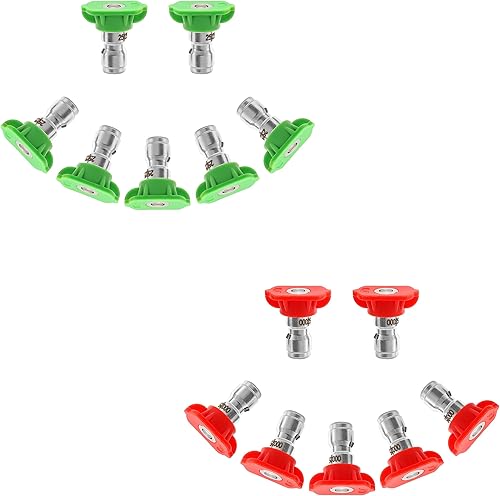 Puntas de lavado a presión, puntas de boquilla de lavadora de energía verde de 25 grados, boquilla de lavado a presión roja de 0, boquilla de lavado