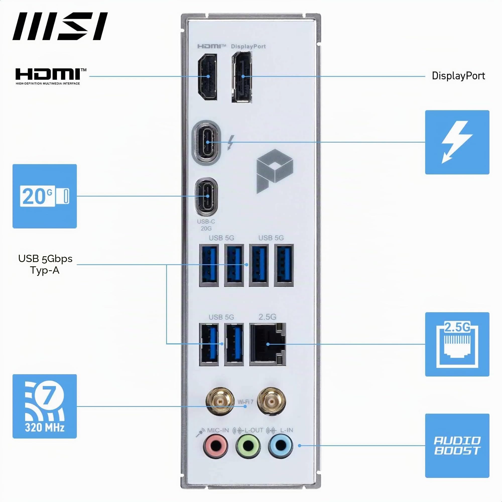MSI PRO Z890-S WiFi PZ Mainboard, Back-Connect ATX – Unterstützt Intel Core Ultra Prozessoren (Series 2), LGA 1851 – DDR5 Memory Boost (8600+ MT/s OC), PCIe 5.0 x16, M.2 Gen5, Wi-Fi 7, 2,5G LAN