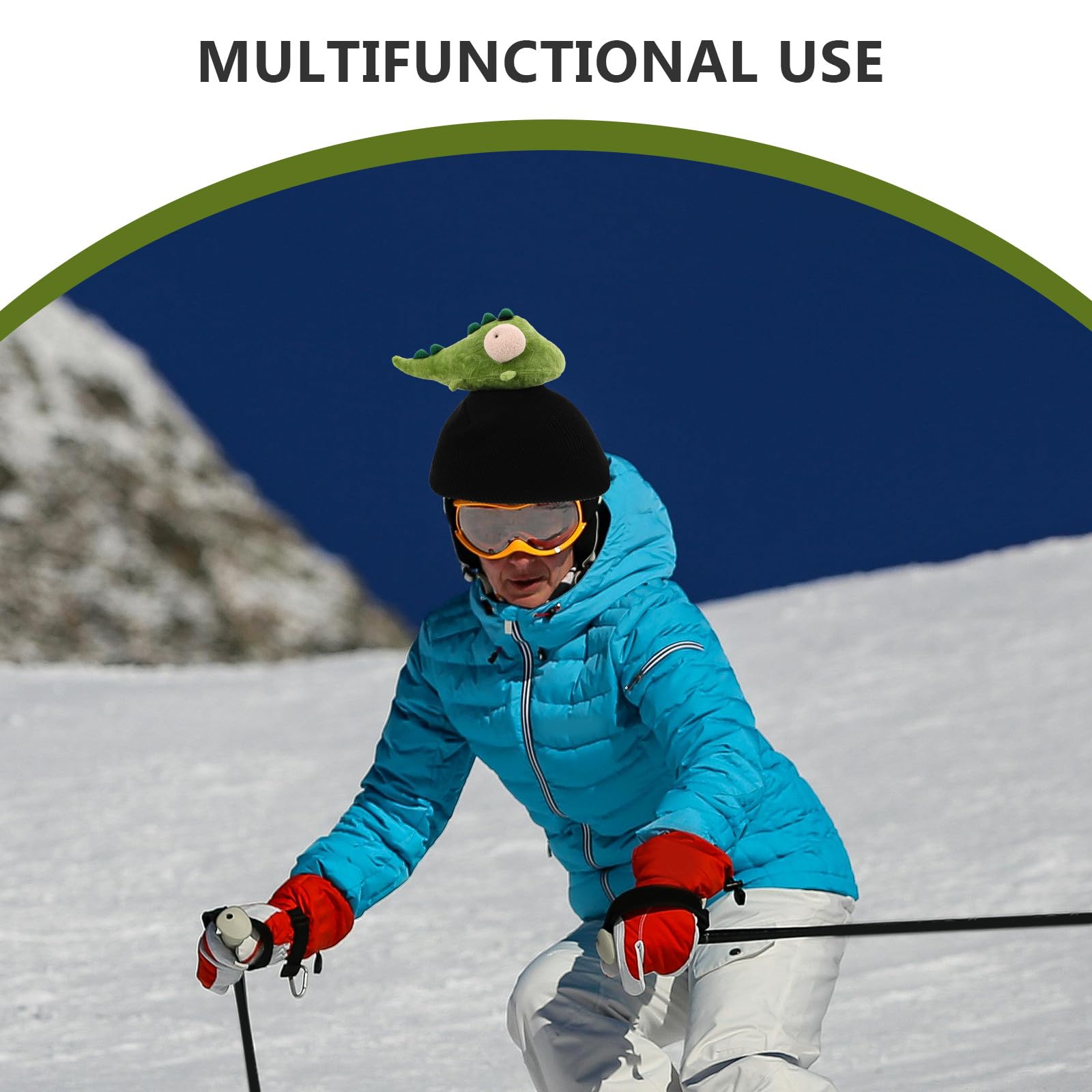 Gatuida Copricasco da Sci in Peluche a Forma di Animale, Accessorio Leggero e Morbido per Snowboard, Motociclo e Sport Invernali, Copertura Versatile per Casco Ragazzo Adatta a Diverse