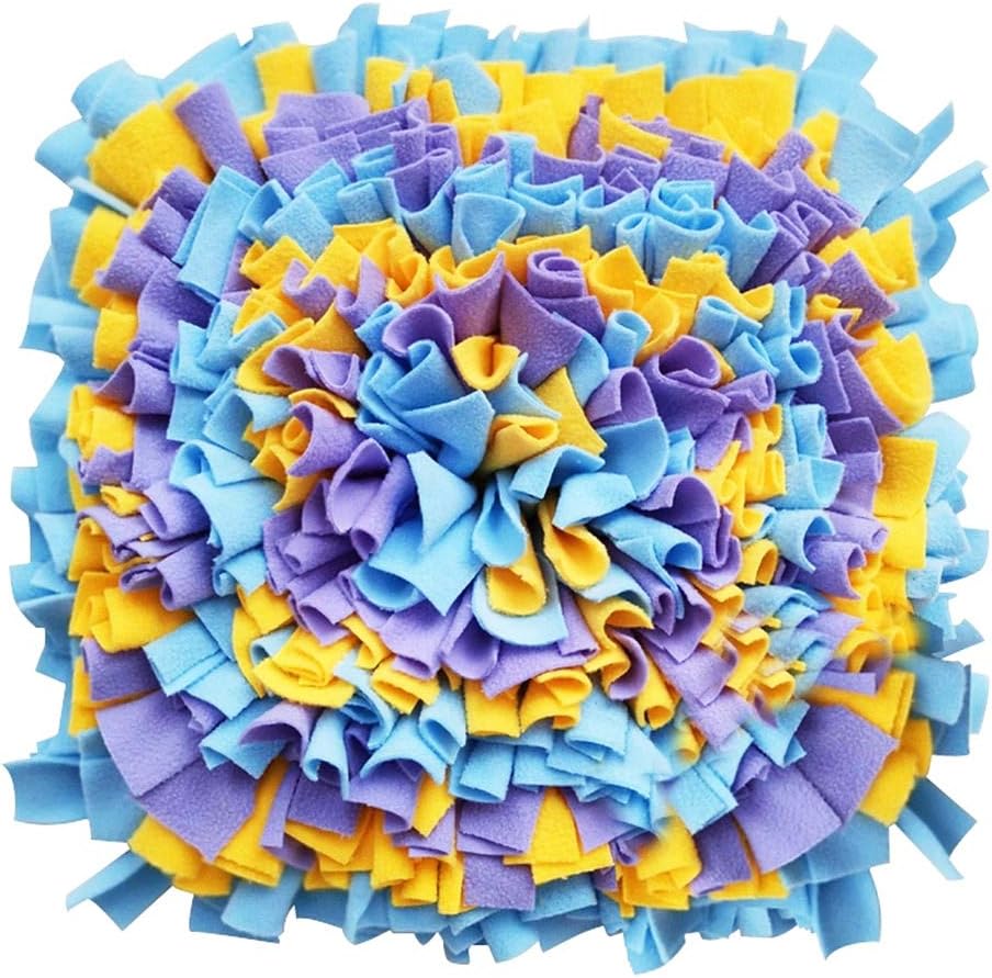 Pet Dog Snuffle Mat Training Feeding Mat Nosework for Dogs Activity Fun Play Mat for Relieve Stress Restlessness 19"x 19"
