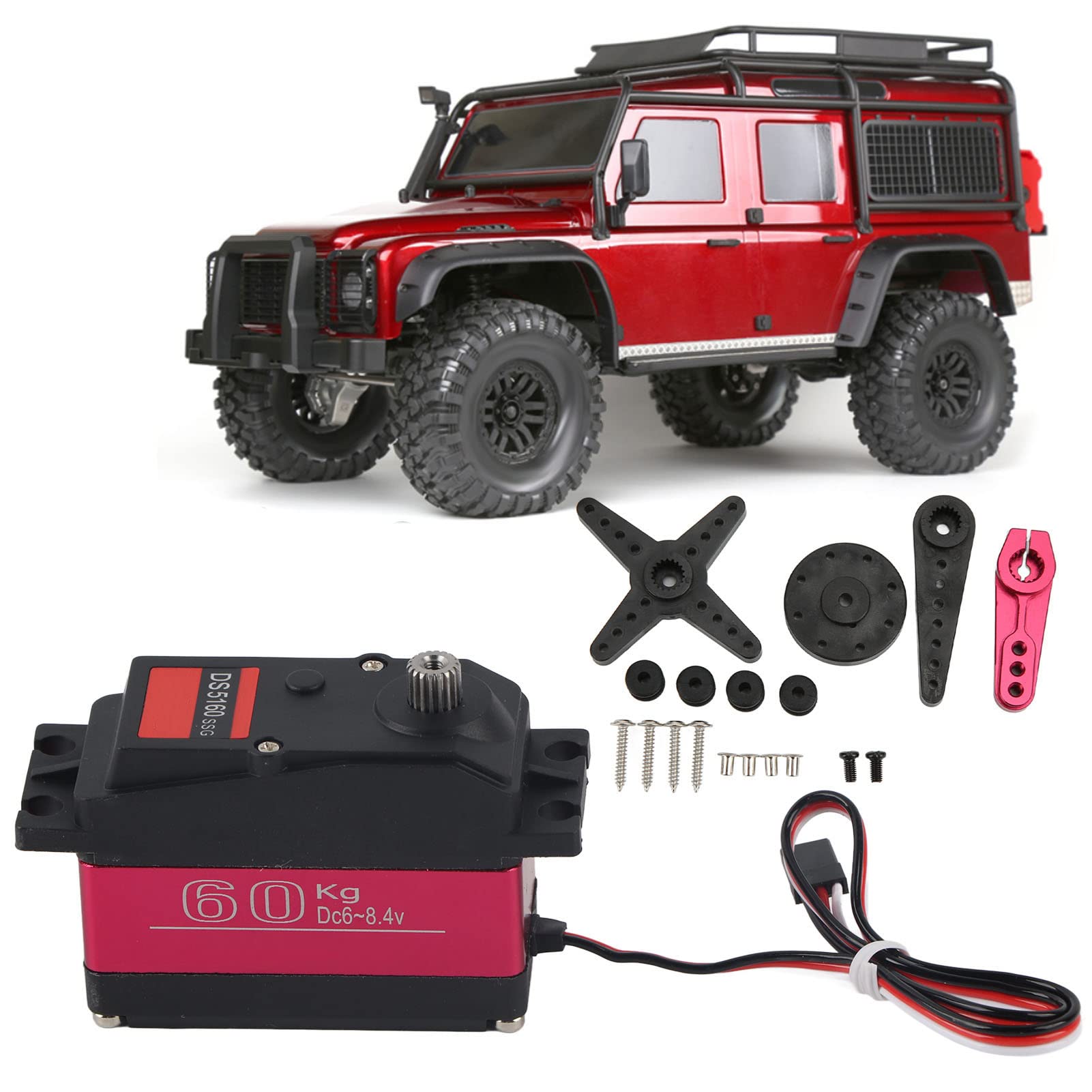 Serwo cyfrowy RC DS5160 ze stopu aluminium i tworzywa sztucznego ze stali nierdzewnej silne skręcanie światło wodoodporny cyfrowy serwo do samochodu RC