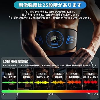 Amazon.co.jp: 【EMS 腹筋ベルト ジェル不要】お腹の脂肪を