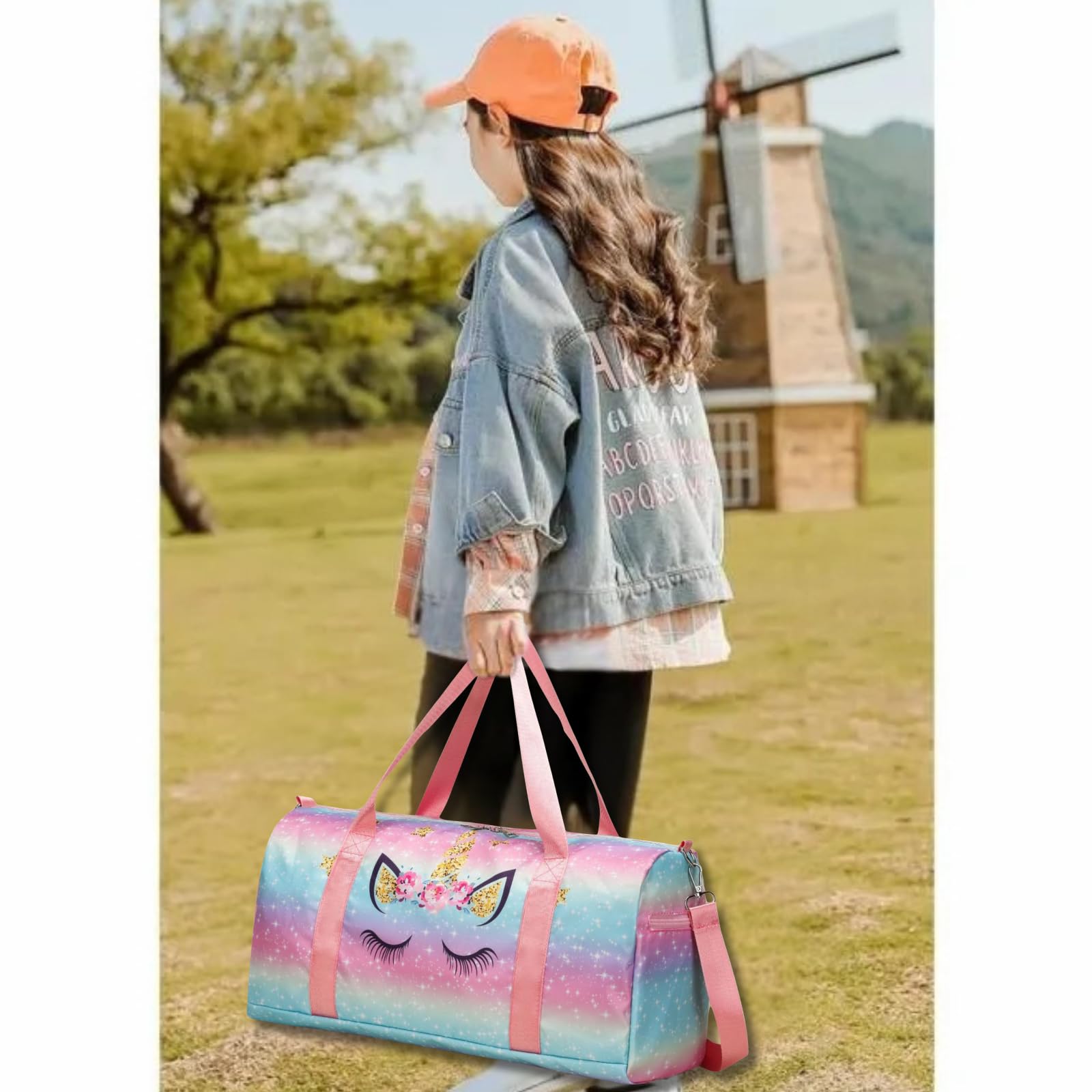 Suweir Borsa Sportiva per Bambini Borsa da Viaggio Ragazzi Ragazze con Scomparto Impermeabile Borsa da Nuoto Weekender Borsa da Palestra Borsa da Calcio Borsa da Bagno per Viaggi, Fitness, Sport