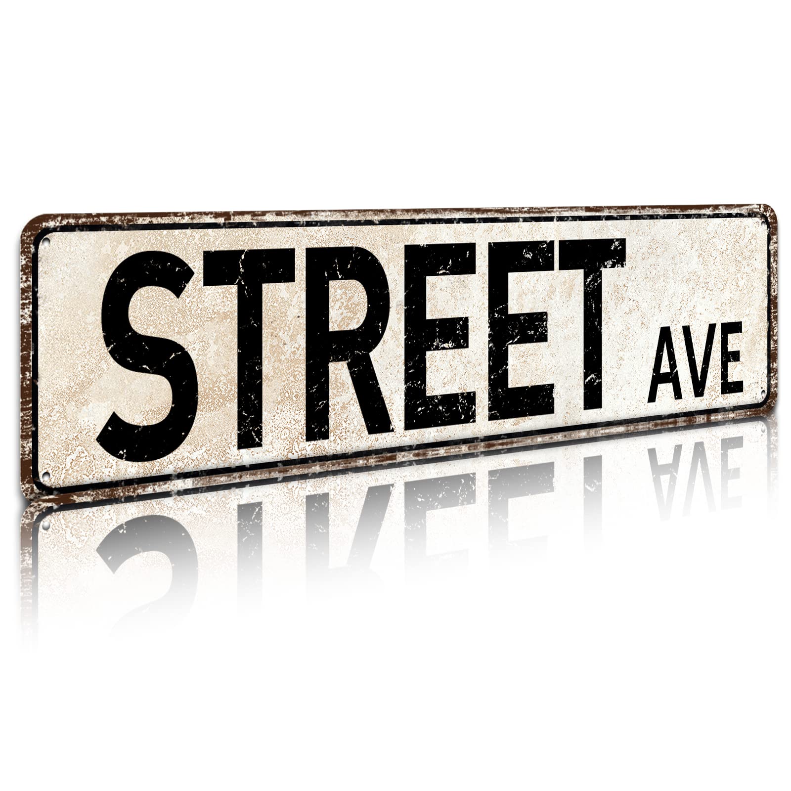 Ensound A05 Vintage Metal Tin Sign For Trippy Room Decor,Retro Stoner Avenue Street Signs Cool Grunge Accessories And Decorations 4X16 Inch