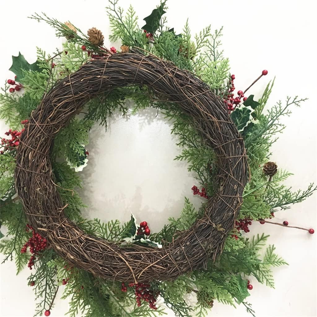Simulation Door Decoration Christmas Wreath red Fruit Pine Cone Wreath Simulation Wreath