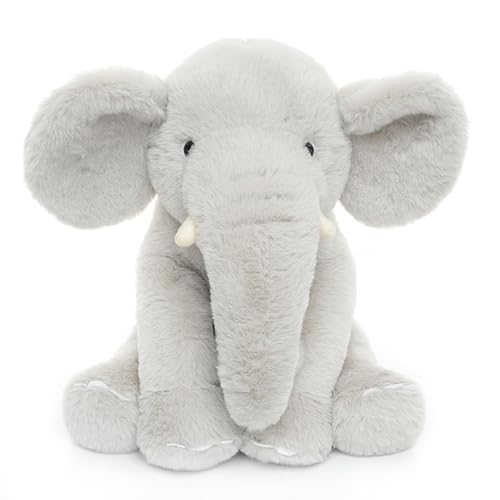 WEIGEDU 13" Gray Elephant Stuffed Animal - Plush Toy for