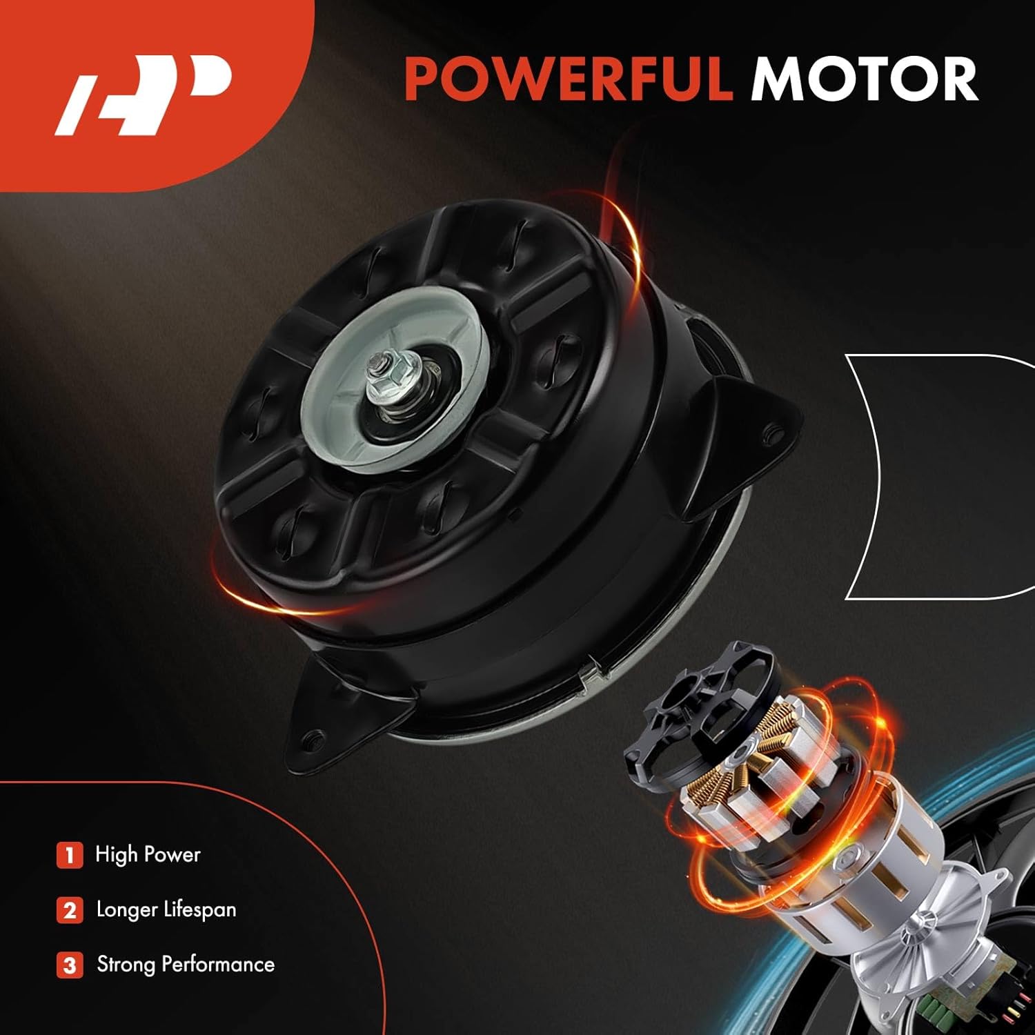 A-Premium Left Radiator Fan Motor Compatible with Toyota Sienna 2011-2016 & Lexus RX350 2010-2015 - Driver Side