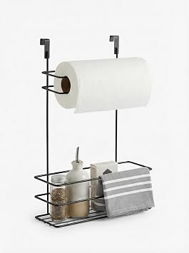 Orret Home Dolap  i As labilir Metal Ka t Havluluk ve Deterjan Sepeti Organizer   Dolap Kapa na As labilir Ka t Havlu Ask l , Deterjan D zenleyici Raf, Mutfak ve Banyo Kapak  i Metal Organizer