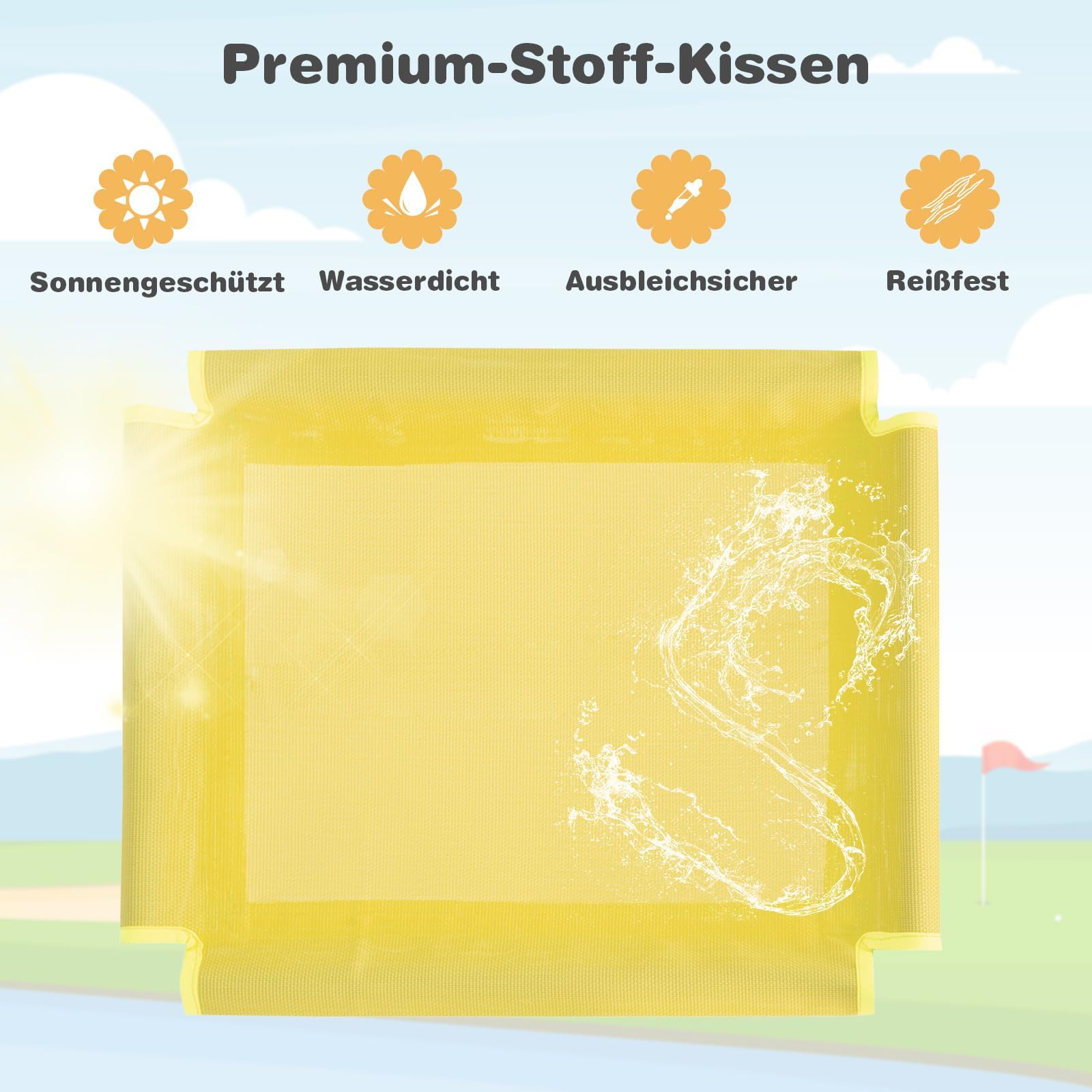 FANTASK geometrisches Klettergerüst, Outdoor & Indoor Kletterkuppel mit Rutsche und Stoffplattform, Garten Kletterleiter bis 180 kg für Kinder ab 3 Jahren (Orange + Rot,Ø 183cm)