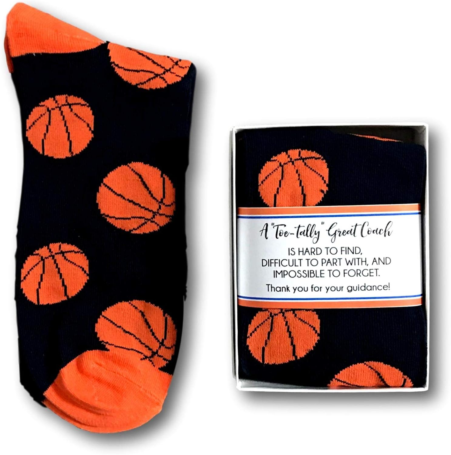 Basketball Coach Thank you Gifts,A toetally great coach navy and orange basketball