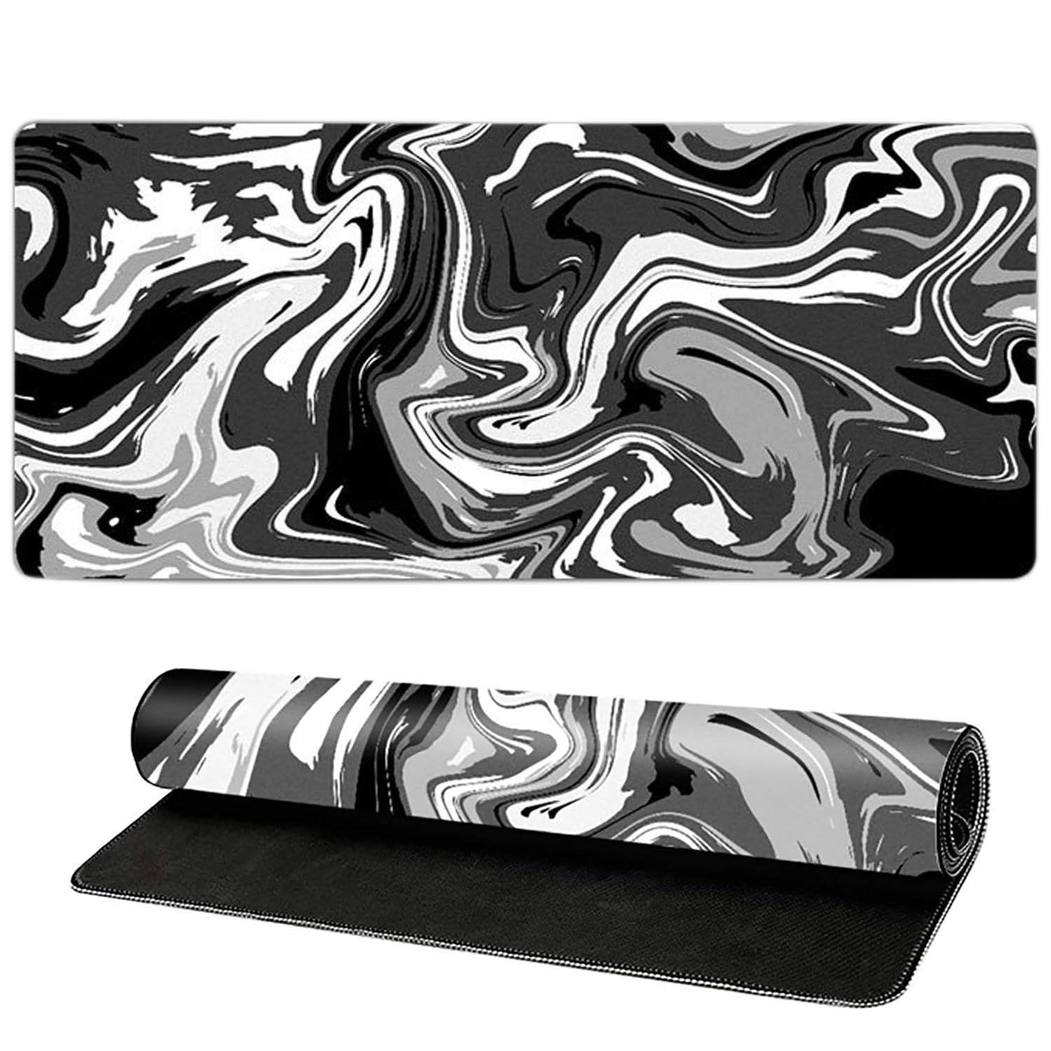 DUKASOU Extend Large Gaming Mouse Pad, Anti-Skid Mousepad Large Keyboard Mouse Pad Desk Mat with Stitched Edges - 900 x 400mm