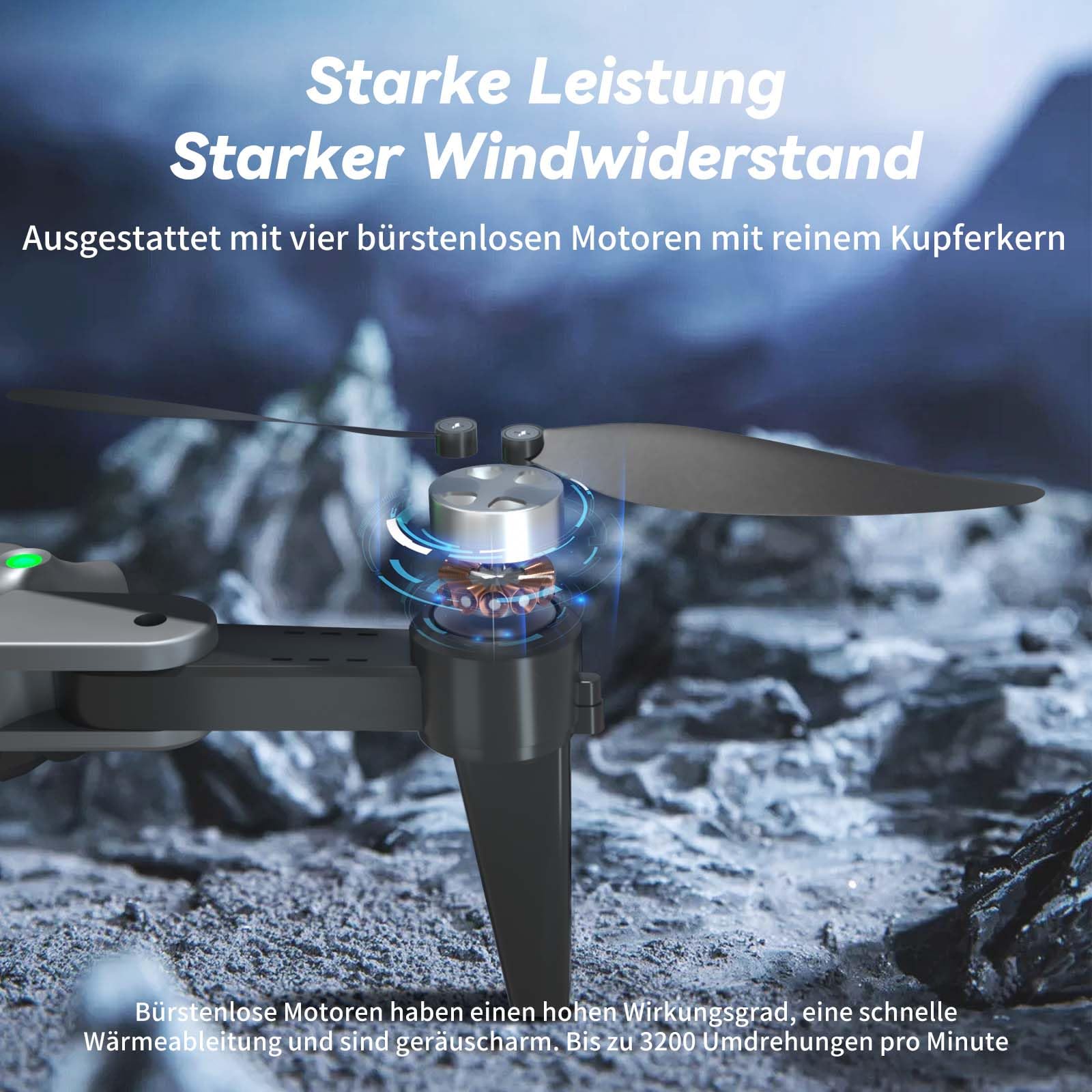 S166 GPS Drohne mit 4K Kamera, unter 249g für Erwachsene, Bürstenloser Motor, 60 Min Flugzeit (3 Akkus), 5G Übertragung, Auto Rückkehr, Auto Folgen, Faltbarer Quadcopter (Schwarz)
