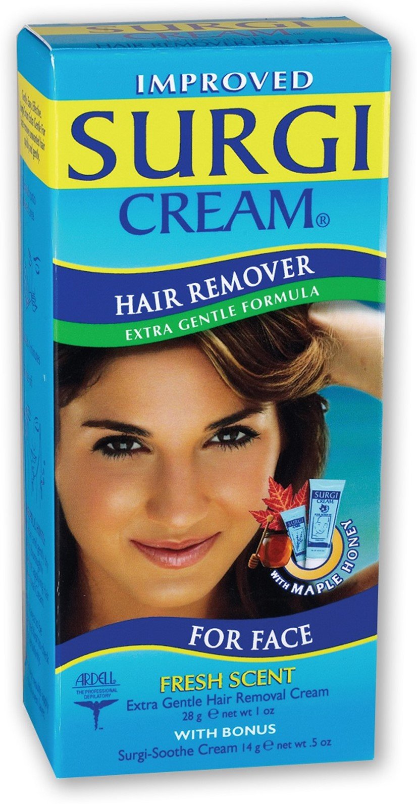 SURGI-CREAM Hair Remover For Face Extra Gentle Formula 1 oz Pack of 4