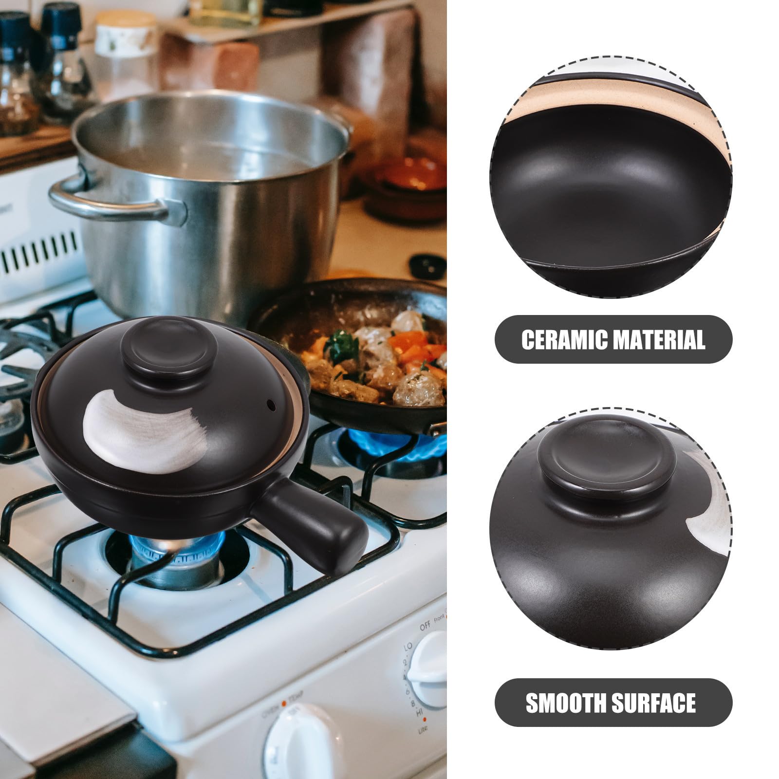 Casseruola Tradizionale Piccola in Ceramica Manico Singolo