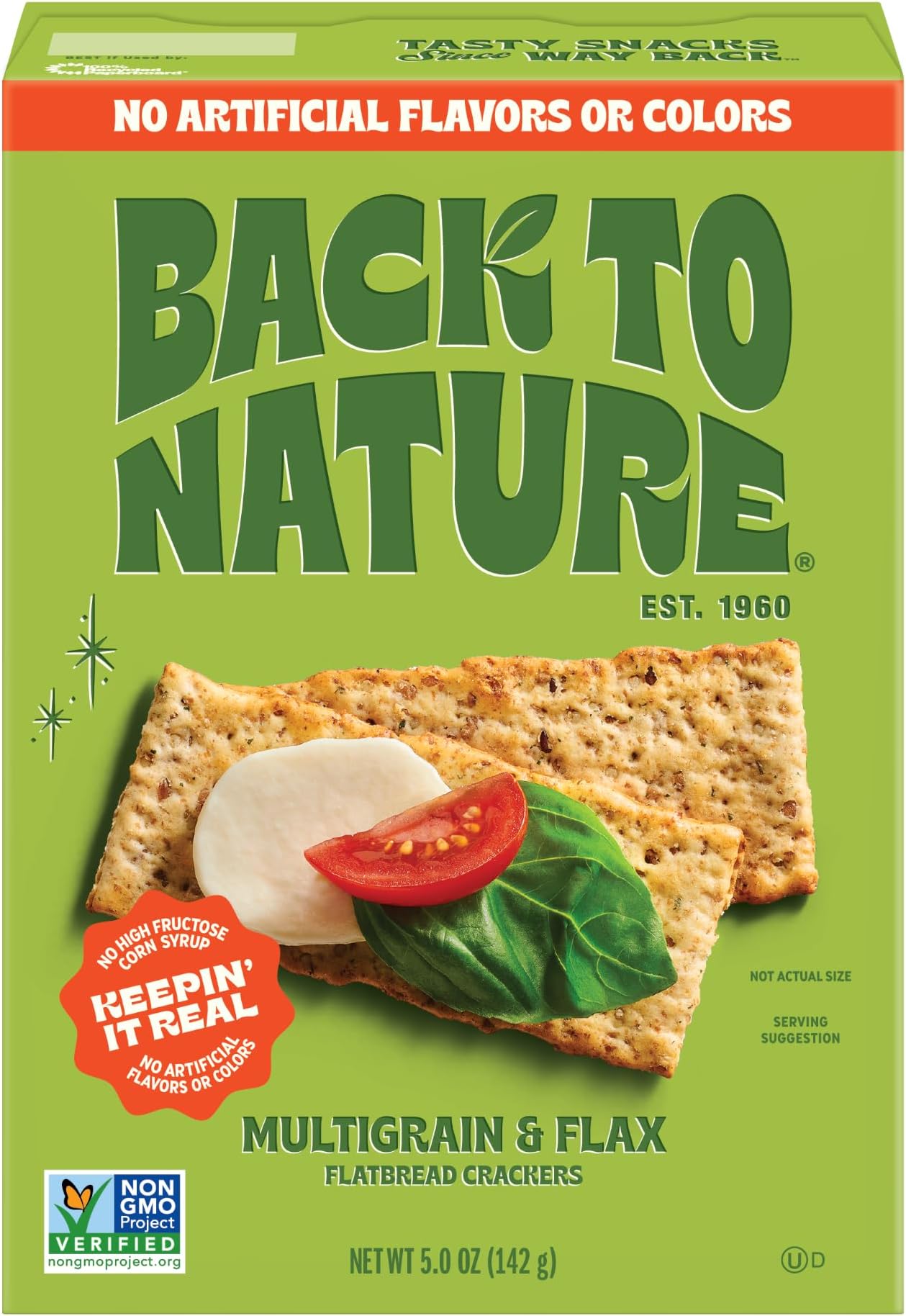 Back To Nature, Crackers Flatbread Multigrain, 5 Ounce