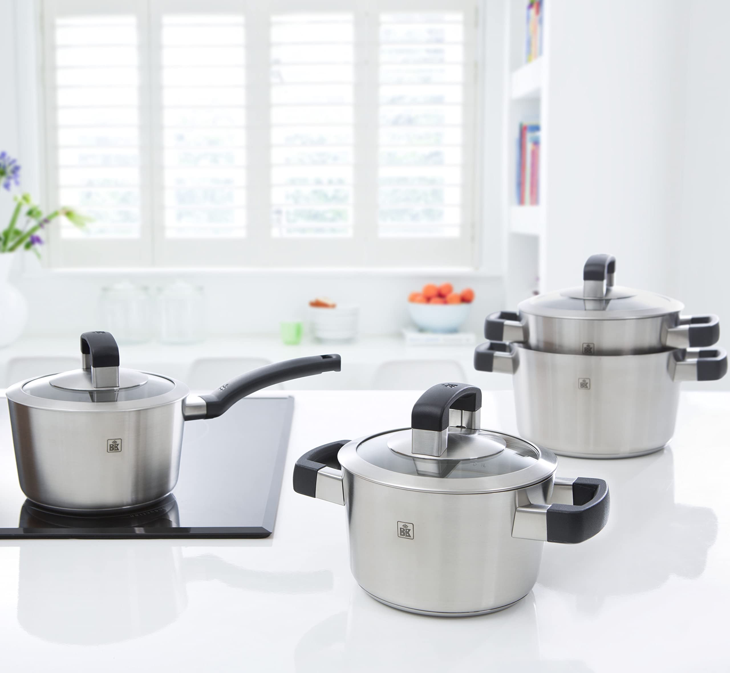 BK Blue Label Cool Kookpan 16 Cm RVS - Koel Blijvende Handgreep - Inductie & Ovenbestendig