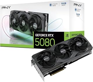 PNY NVIDIA GeForce RTX 5080 Triple-Fan Graphics Card 16GB GDDR7