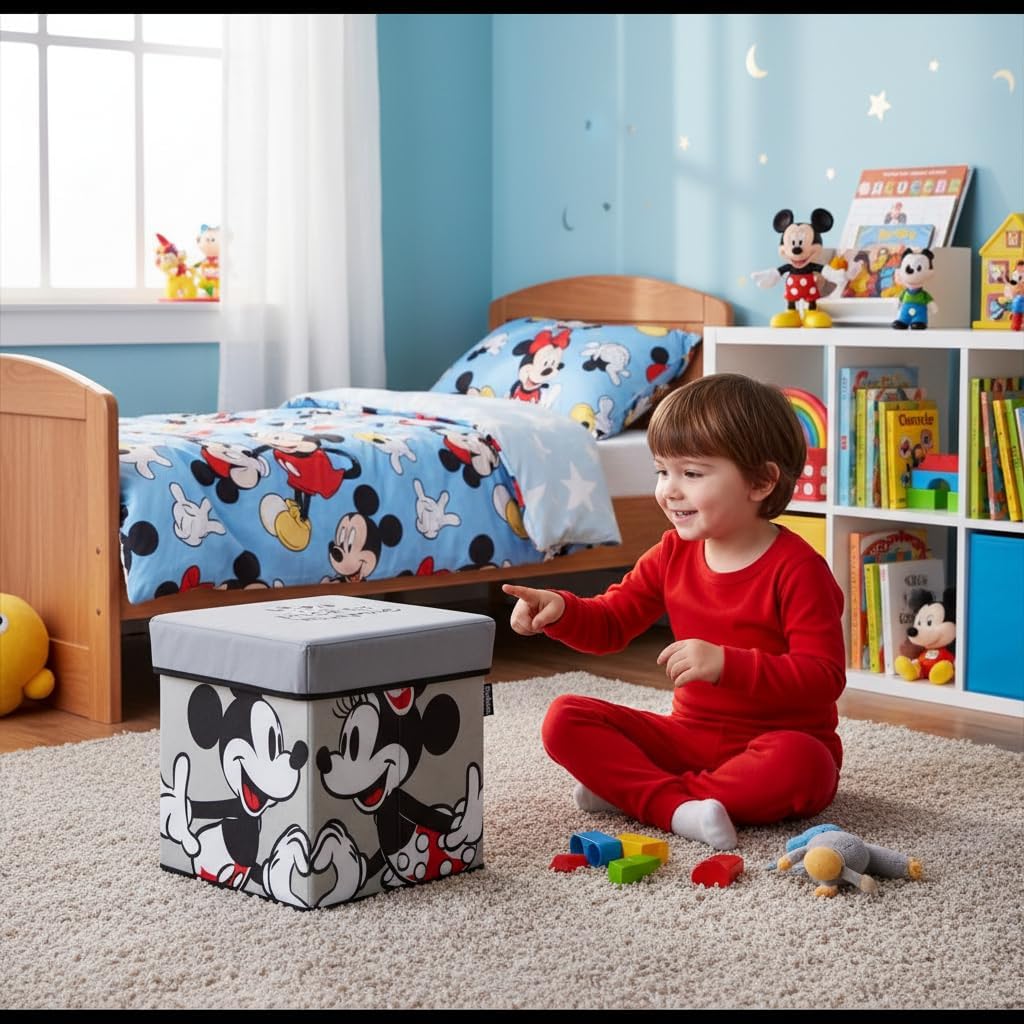 ARDITEX Minnie Folding Textile Storage Seat 30x30x30cm