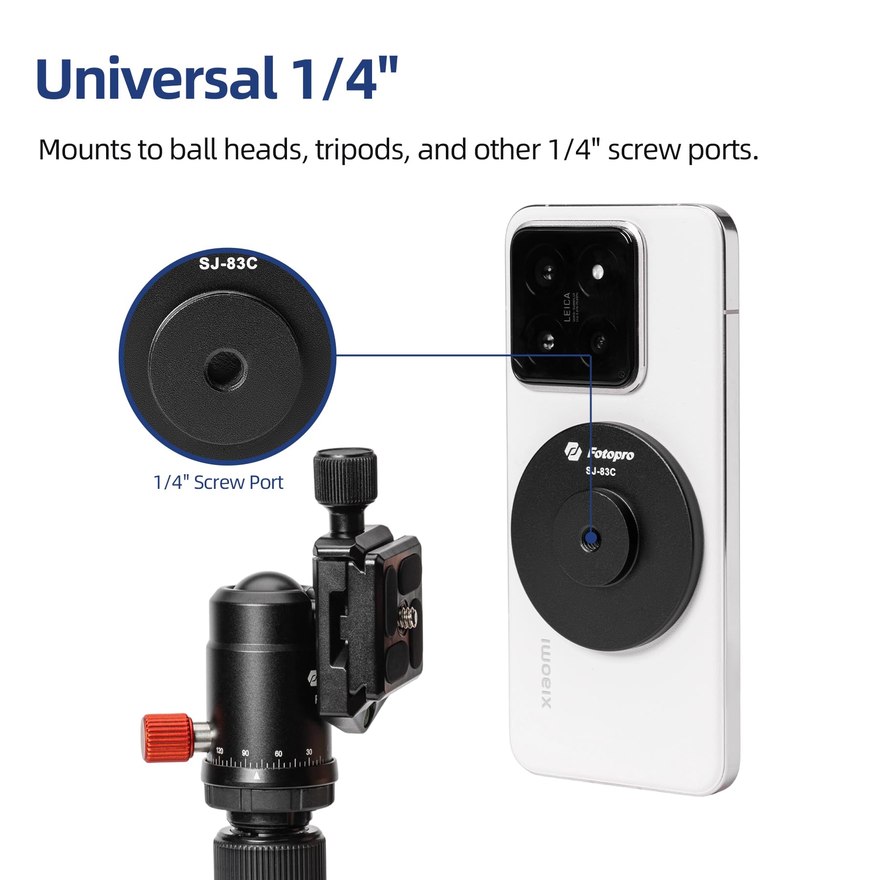 Amazon | Fotopro ミニ三脚 148cm 軽量コンパクト 旅行用 360度ボール