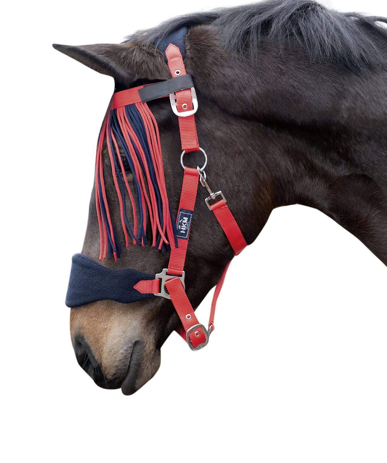 HKM 10734 Halfterset, Halfter Fliegenfransen Strick 180cm Panikhaken, Pony VB WB