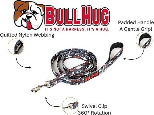 Vista 45 de BULLHUG Correa de bulldog de 6 pies con mango acolchado. Perfecto para bulldogs, bulldogs franceses, pugs y todas las razas. Correas para caminar