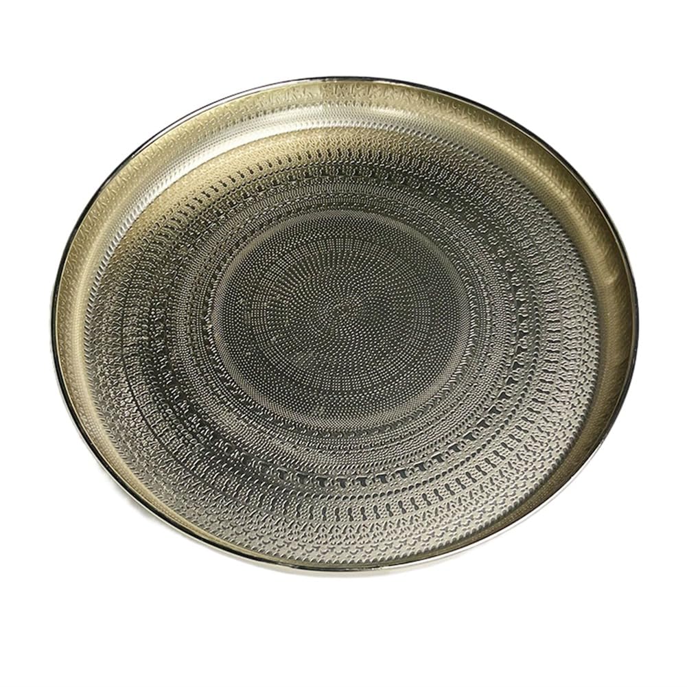 Baeroprki Round Tray, 13inch-Serving Tray, Luxury Decorative Tray, Tray, Jewelry Tray Gold