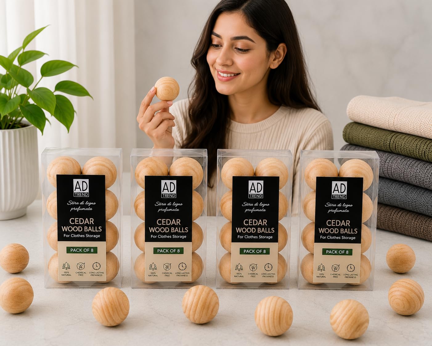 Cedar Blocks & Balls for Clothes Storage Pack of 32 – Scented Cedar Wood Chips for Closets, Drawers – Moth Repellent & Closet Freshener – Eco-Friendly Pest Control for Garments & Wardrobe Organizer
