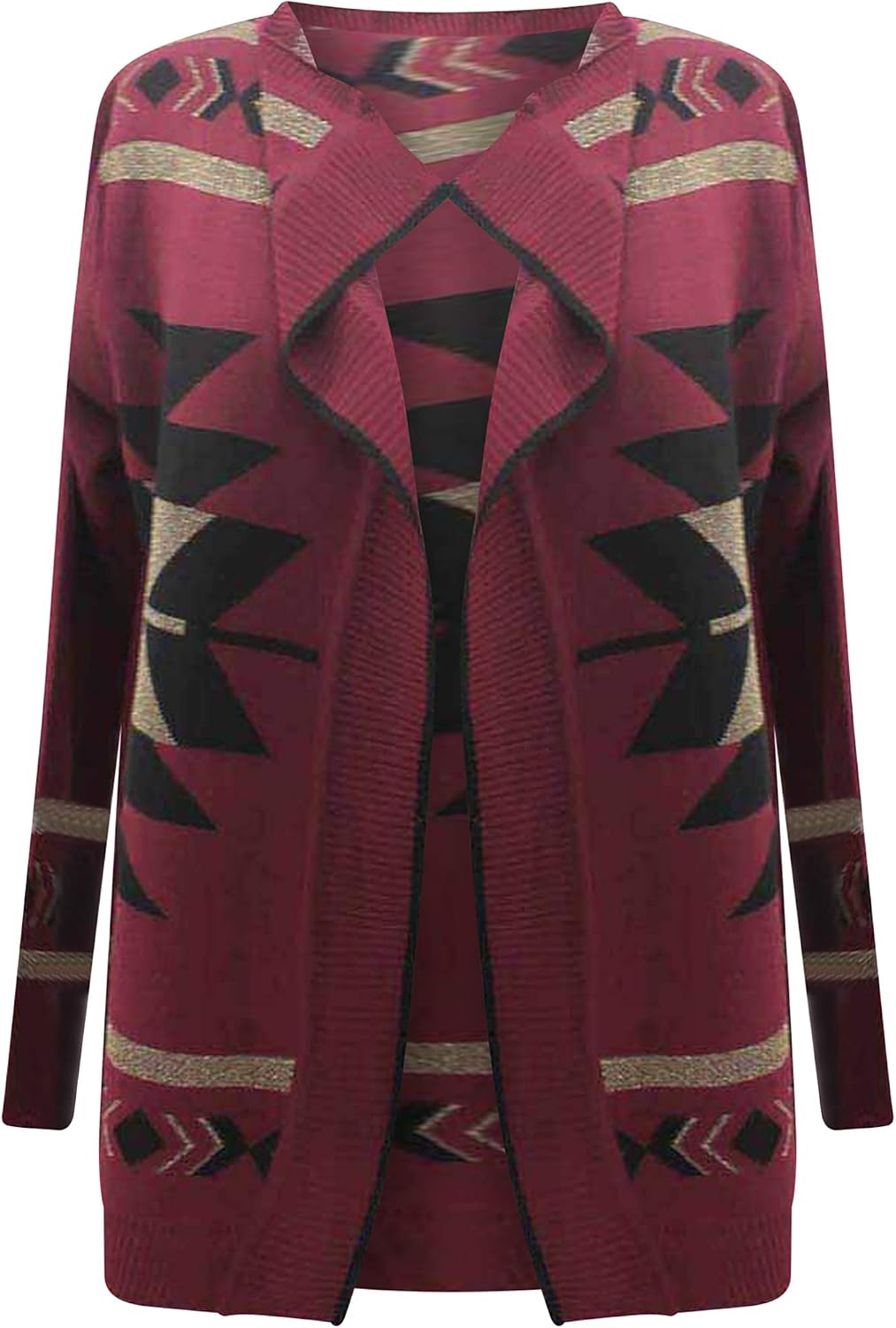 Tribal Print Cardigan Sweater 
