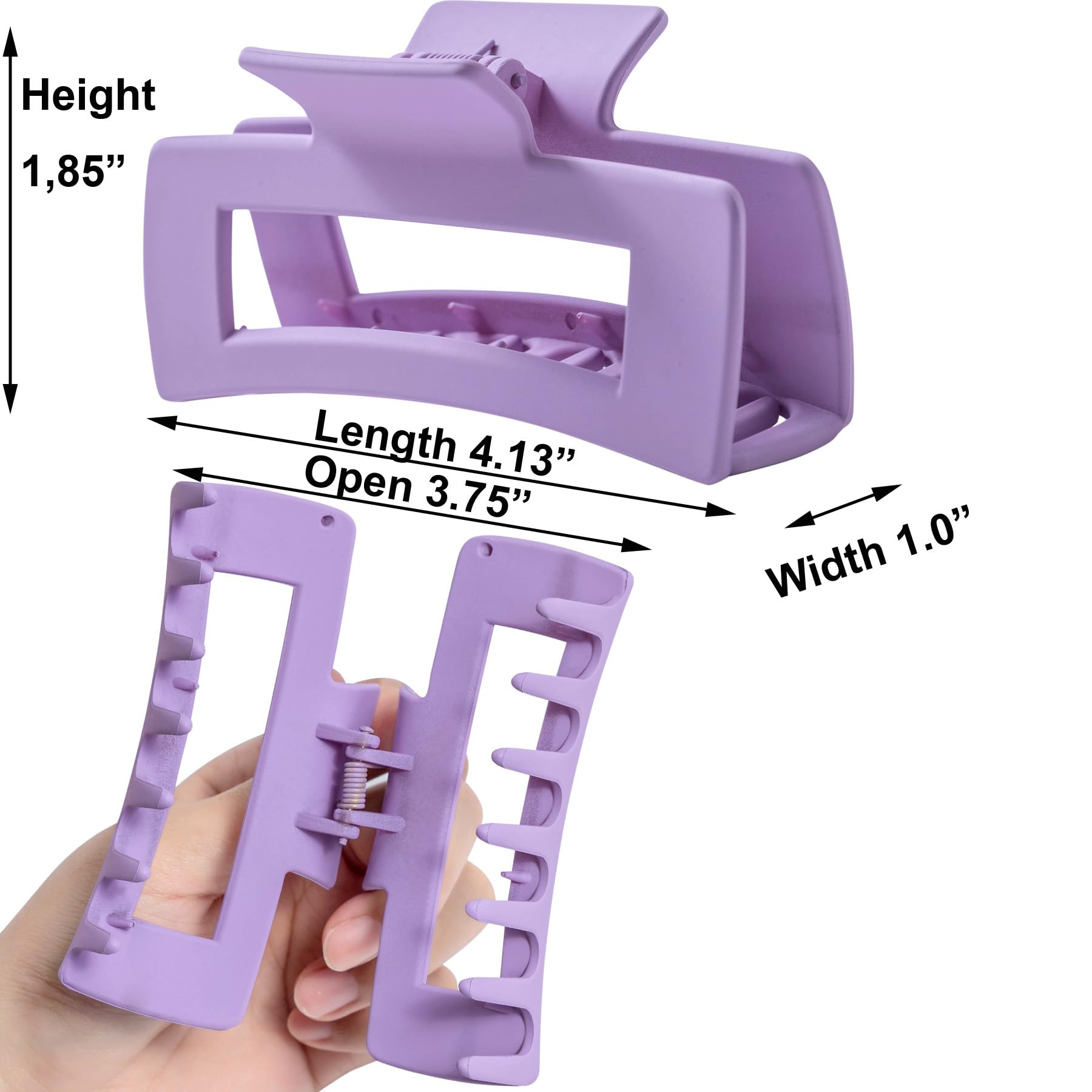 Amazon.com : Kitiin Lavender Large Hair Claw Clips for Thick  display picture 3