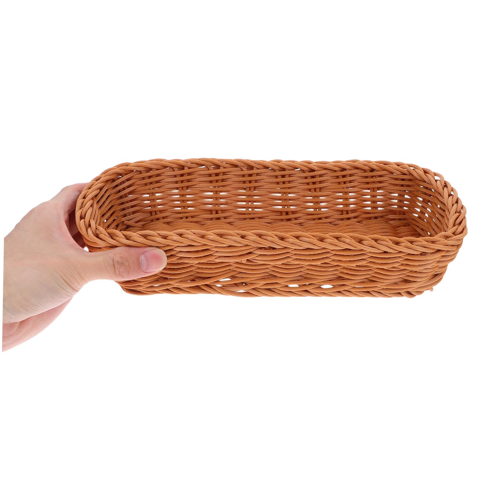 Cesta para Cubiertos de Plástico Rattan Organizador Versátil para Palillos Tenedores y Utensilios de Cocina con Diseño Natural para Almacenamiento Encimeras