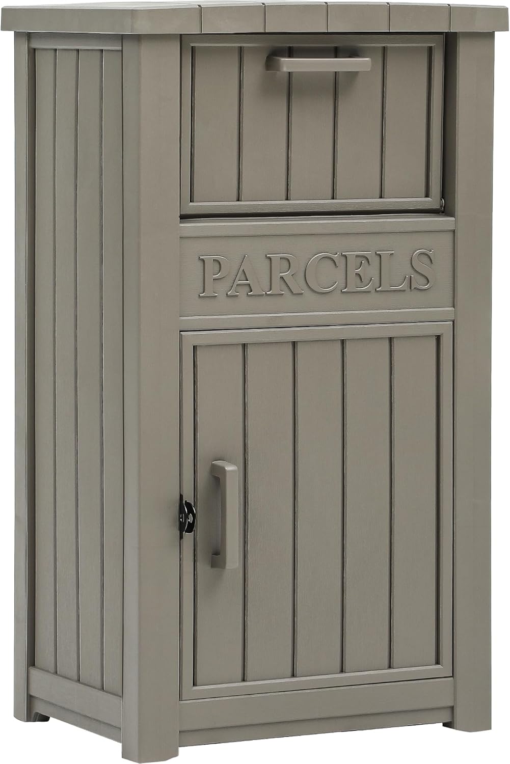 YITAHOME Anti-Theft Package Delivery Box for Outside w/Lockable Security System, Outdoor Waterproof Parcel Drop Storage Boxes Resin Drop Box for Porch House Curbside, Taupe - Image 7