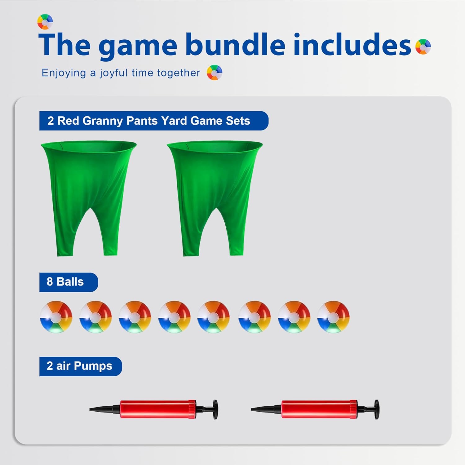 2 PCS Granny Pants Outdoor Game, Granny Pants Yard Games, Christmas Party Game Pants, Christmas Party Ball Catching Pants Outdoor Fun Game Set (Green)