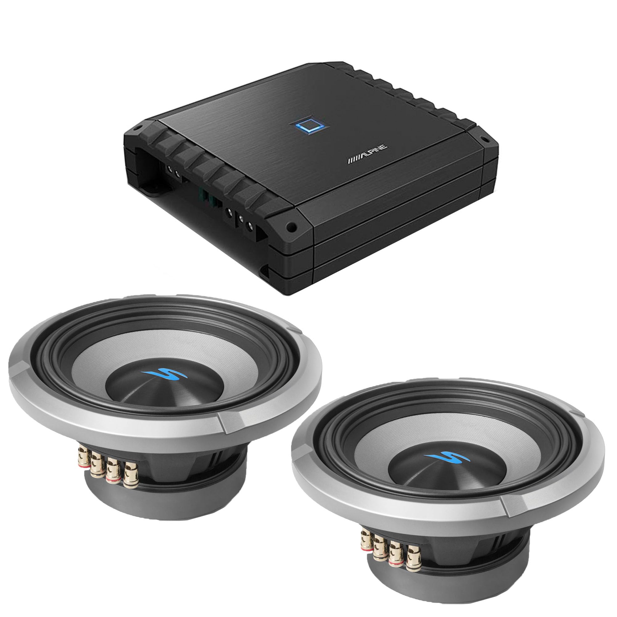 Alpine S2-A60M S-Series Class-D Amp w/ (2) S2-W10D2 10